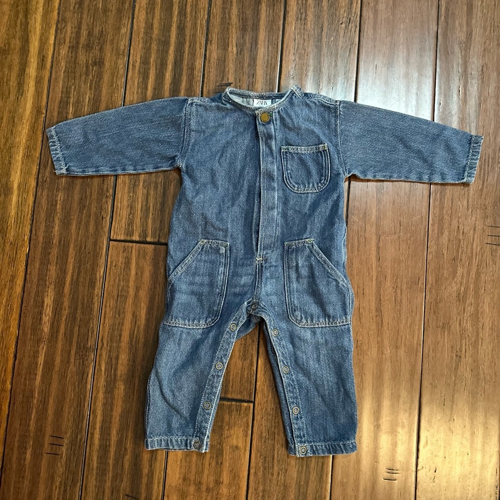 Baby Zara onesie denim